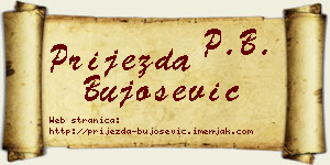 Prijezda Bujošević vizit kartica